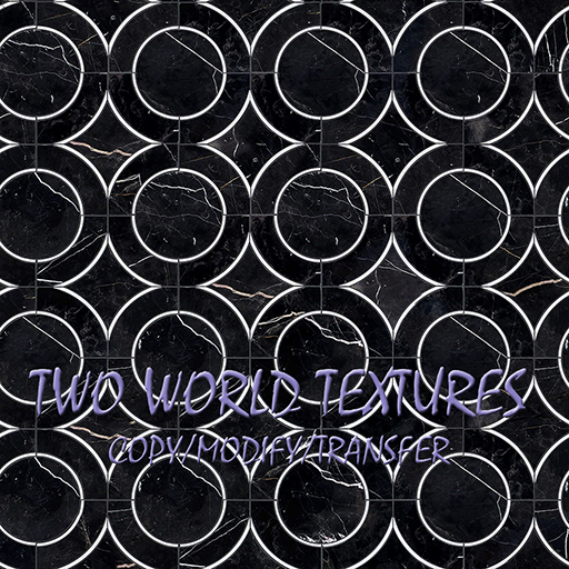 Tile Marble Black White Circular Inlay Seamless Texture