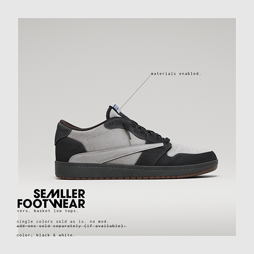 Semller - Basket Low Tops Black & White (add)