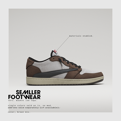 Semller - Basket Low Tops Brown Mix (add)