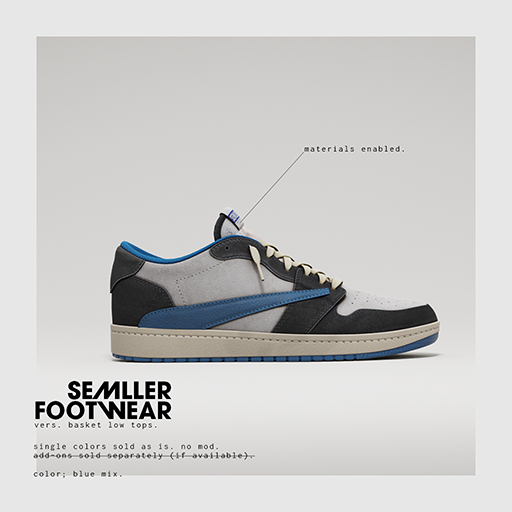 Semller - Basket Low Tops Blue Mix (add)