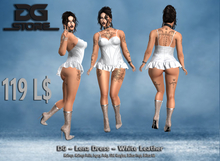 DG - Lena Dress - White Leather - Box
