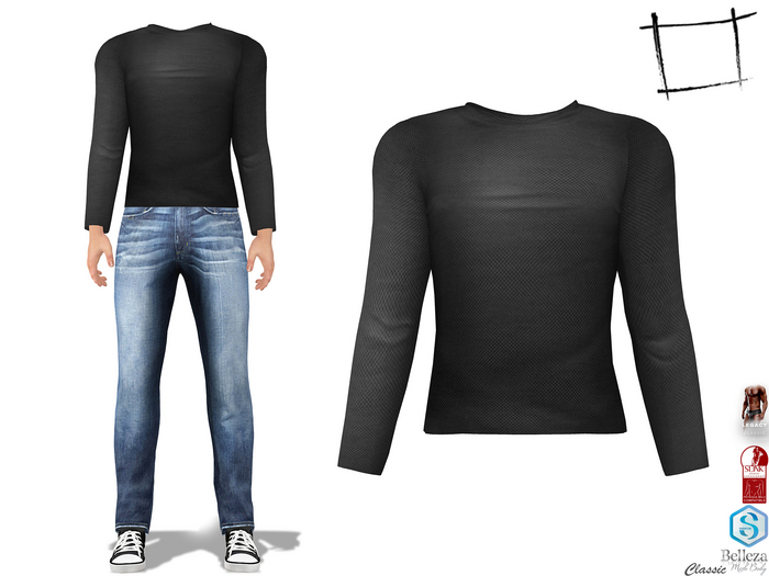 Full Perm Male Crew Neck Jumper Slink Male, Belleza Jake, Signature Gianni, Legacy Male