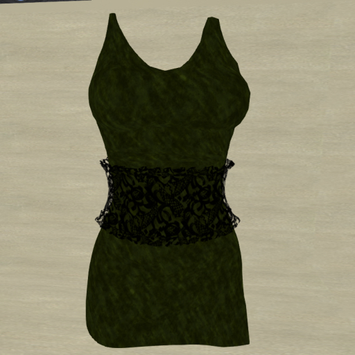 {Xan's}Moss dress w/lace belt-Maitreya
