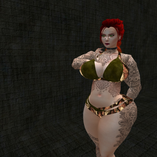{Xan's} Green and skulls bikini- Kupra