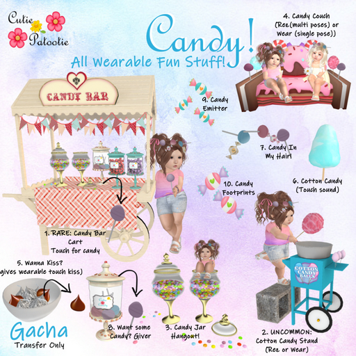 01 ::CP:: Candy Bar Cart! (Boxed) RARE