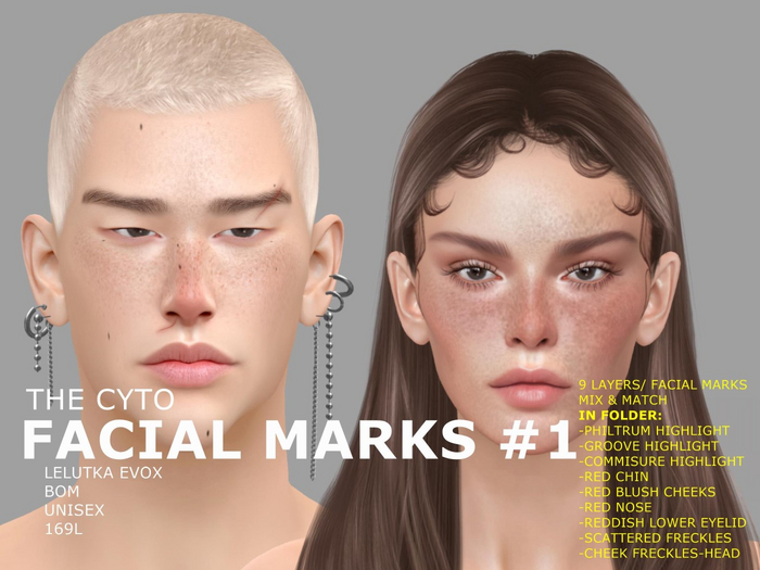 FACIAL MARKS #1 (unisex LEL EVOX) [THE CYTO]
