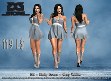 DG - Cindy Dress - Grey White - Box