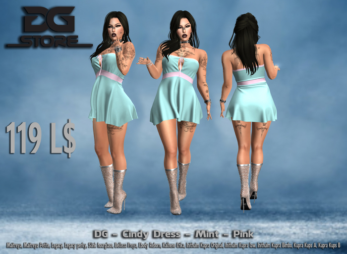 DG - Cindy Dress - Mint Pink - Box