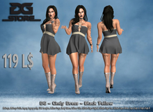 DG - Cindy Dress - Yellow Black - Box