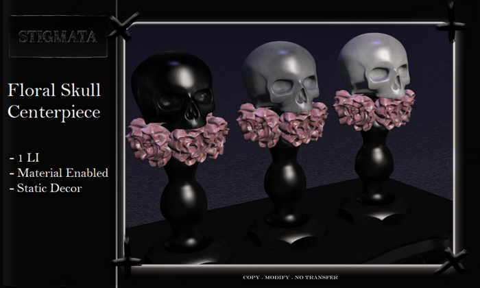 Stigmata - Floral Skull Centerpiece - Add Me