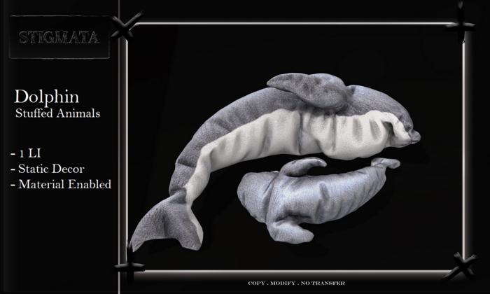 Stigmata - Dolphin Stuffed Animal - Add Me