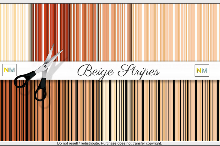 Beige Stripes Patterns Set 10 Seamless Textures NM