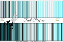 Teal Stripes Patterns Set 10 Seamless Textures NM