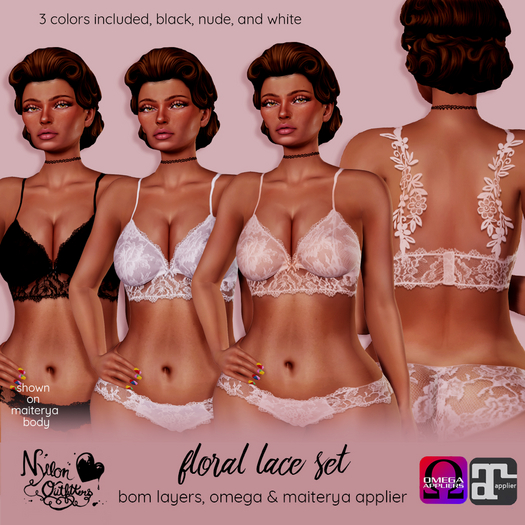 (NO) Floral Lace Set - 3 Colors