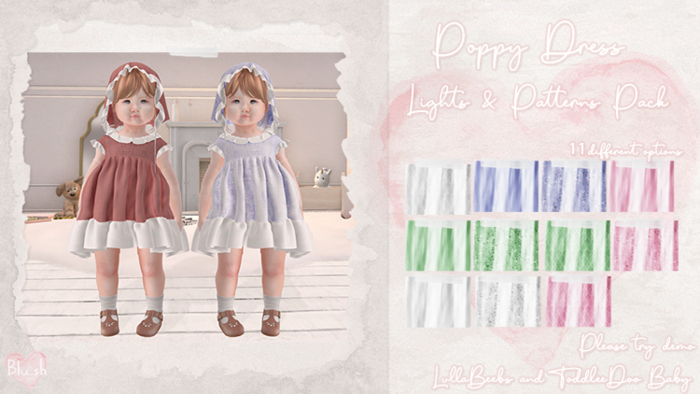 Blush. Poppy Dress - Lights & Patterns