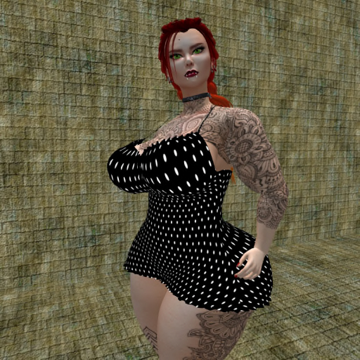 {Xan's}B&W polka dot dress- Kupra