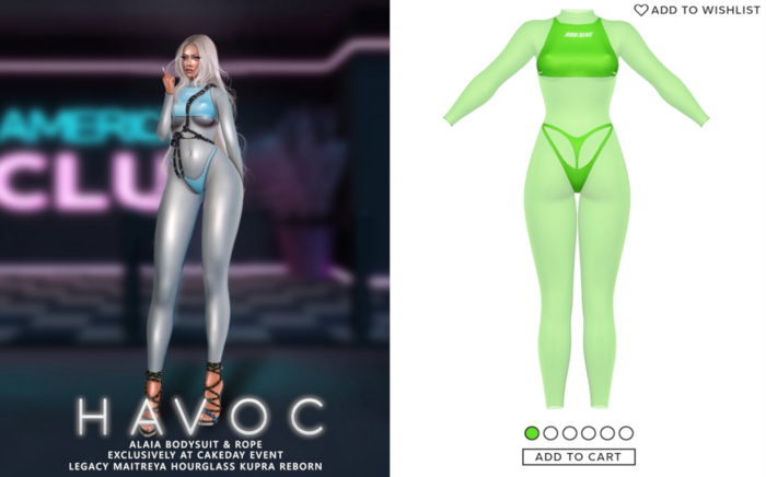 "Off-Havoc" x "Alaia" Set . Green