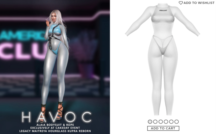 "Off-Havoc" x "Alaia" Set . White