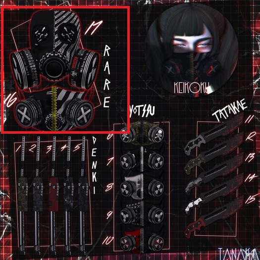 [TNK] - HASHONO GAS MASK #17  - RARE