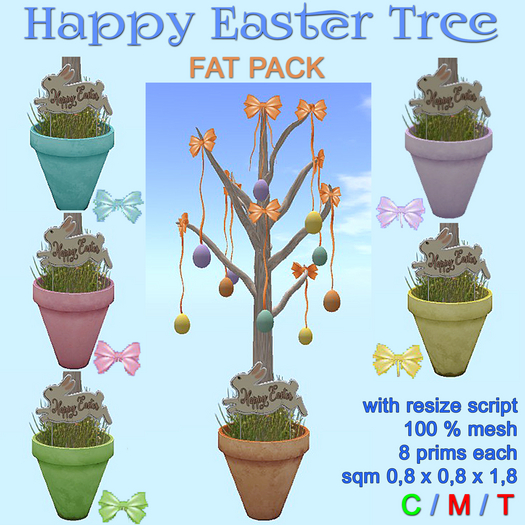 Easter Tree "Fat Pack" 6 colors / resizeable V3 (boxed)