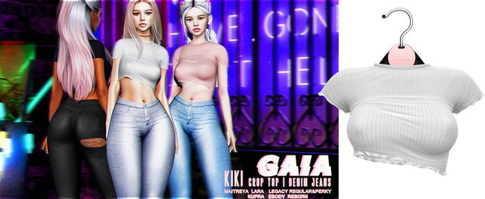 Gaia - Kiki Crop Top WHITE