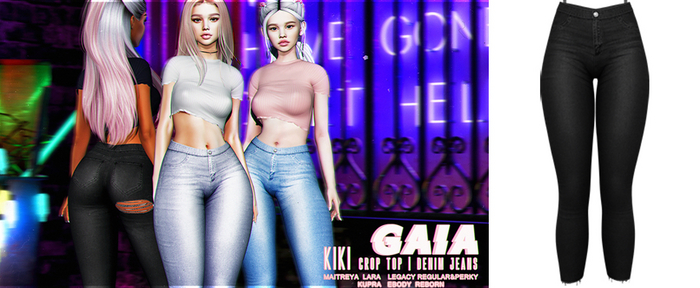 Gaia - Kiki Denim Jeans BLACK