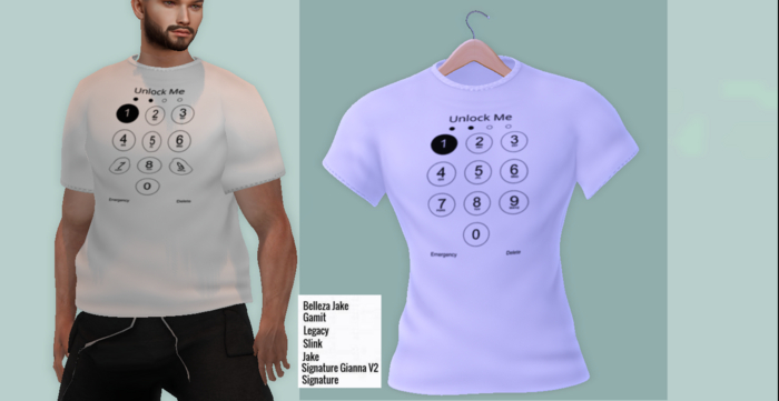 Mocha's Designs Men's Unlock Me  Tee White
