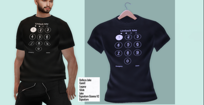 Mocha's Designs Men's  Unlock Me Tee Black