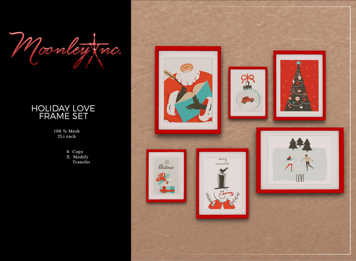 Moonley Inc. - Holiday Love Frame Set