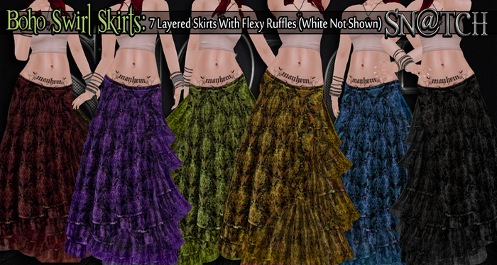 :::Sn@tch Boho Swirl Skirts:::