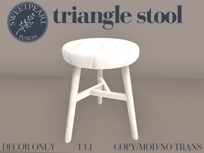 SweetPearl Fusion - Triangle Stool - white