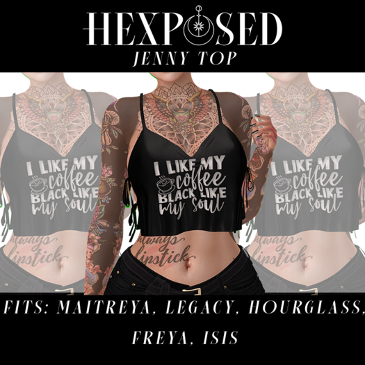 ~HexPpsed~ Jenny Top - BLACK COFFEE