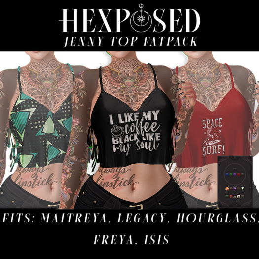~HexPosed~ Jenny Top - FATPACK