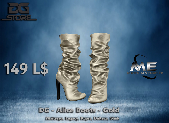 DG - Alice Boots - Gold - Box