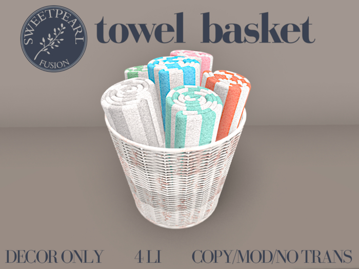 SweetPearl Fusion - Basket of Striped Towels