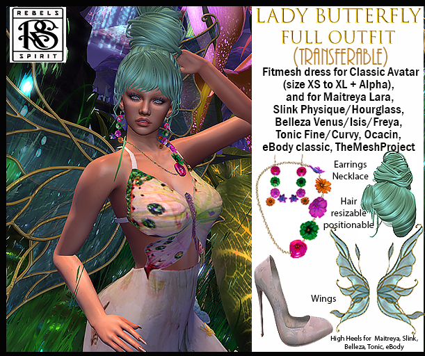 RebelsSpirit - LADY BUTTERFLY FULL OUTFIT - TRANSFER
