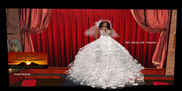 M & S LOVE C. DESIGNS  WHITE DIVA WEDDING GOWN