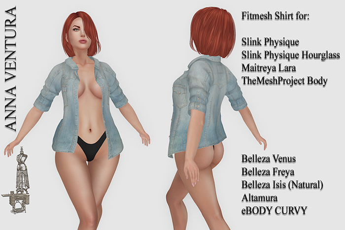 A.V _Denim open women's shirt_ Texas_BleachDirty