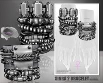 (FEMALE)[MANDALA] SINRA2 BRACELET SET/SILVER MOON