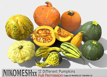 ::NIKOMESH::Full Permission 12 Different Pumpkin Packs