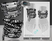 (MALE)[MANDALA] SINRA2 BRACELET SET/SILVER MOON