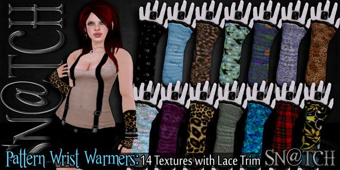 :::Sn@tch Wrist Warmers (Patterns):::