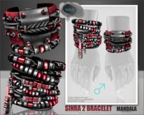 (MALE)[MANDALA] SINRA2 BRACELET SET/KURENAI RED