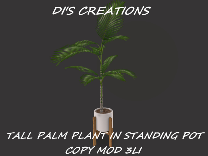 TALL PALM PLANT IN STANDING POT