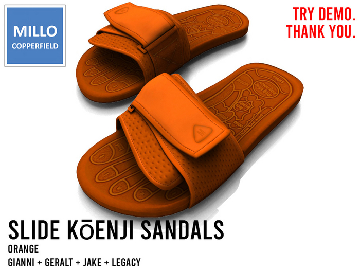 Millo Copperfield - Slide Koenji Sandals Orange, Copy