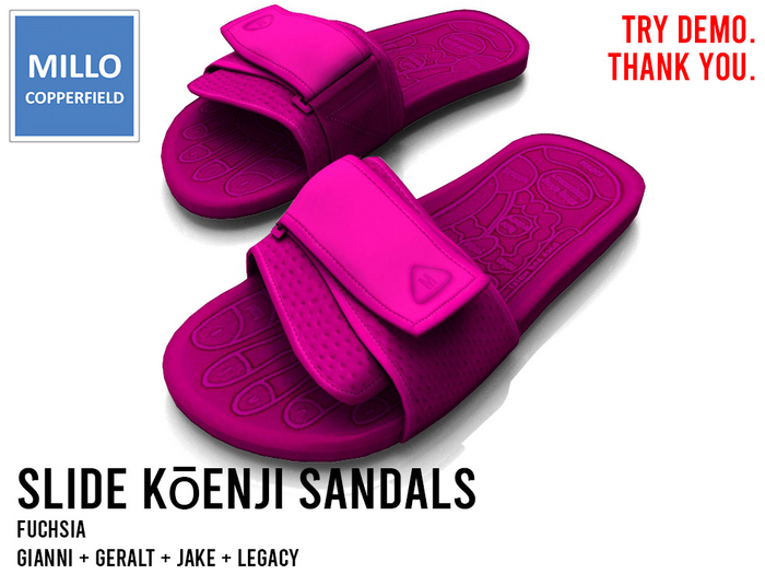 Millo Copperfield - Slide Koenji Sandals Fuchsia, Copy