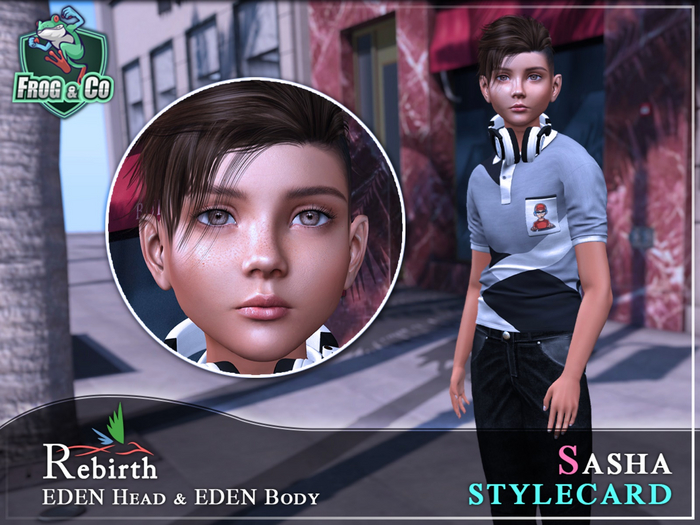 Sasha boy kid Shape + Style card - REBIRTH Eden head & body