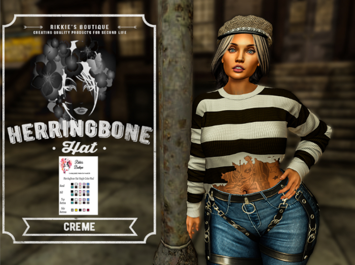 Herringbone Hat v1.0 [Creme] [Add Me]