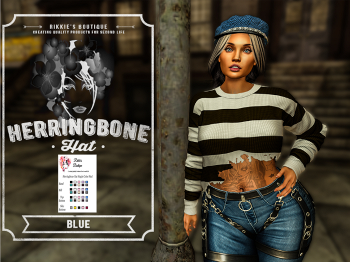 Herringbone Hat v1.0 [Blue] [Add Me]