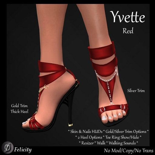SALE! *Felicity* Yvette - Red High Heels Stilettos (Shoes with 2 Heel Sizes)